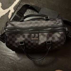 Checkered Black mini duffel